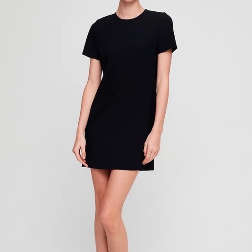 Aritzia Babaton Patricio Black Sheath Mini Dress